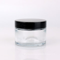 100ml round clear face cream glass cosmetic cream jars with lid